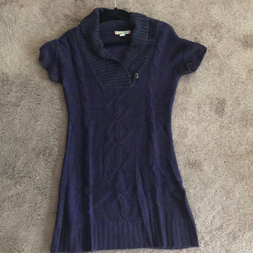 Short sleeve sweater dress